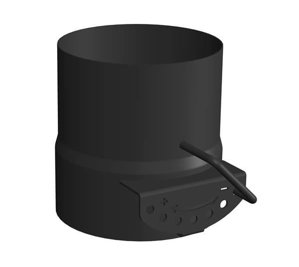 AYARLANABİLİR BACA KLAPESİ / BOY: 8 CM / ÇAP: 13 CM / MAT SİYAH BOYALI